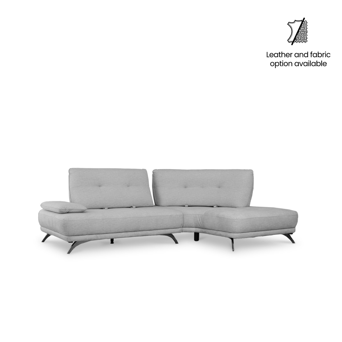 Claudia Left Corner Sofa With Adjustable Back