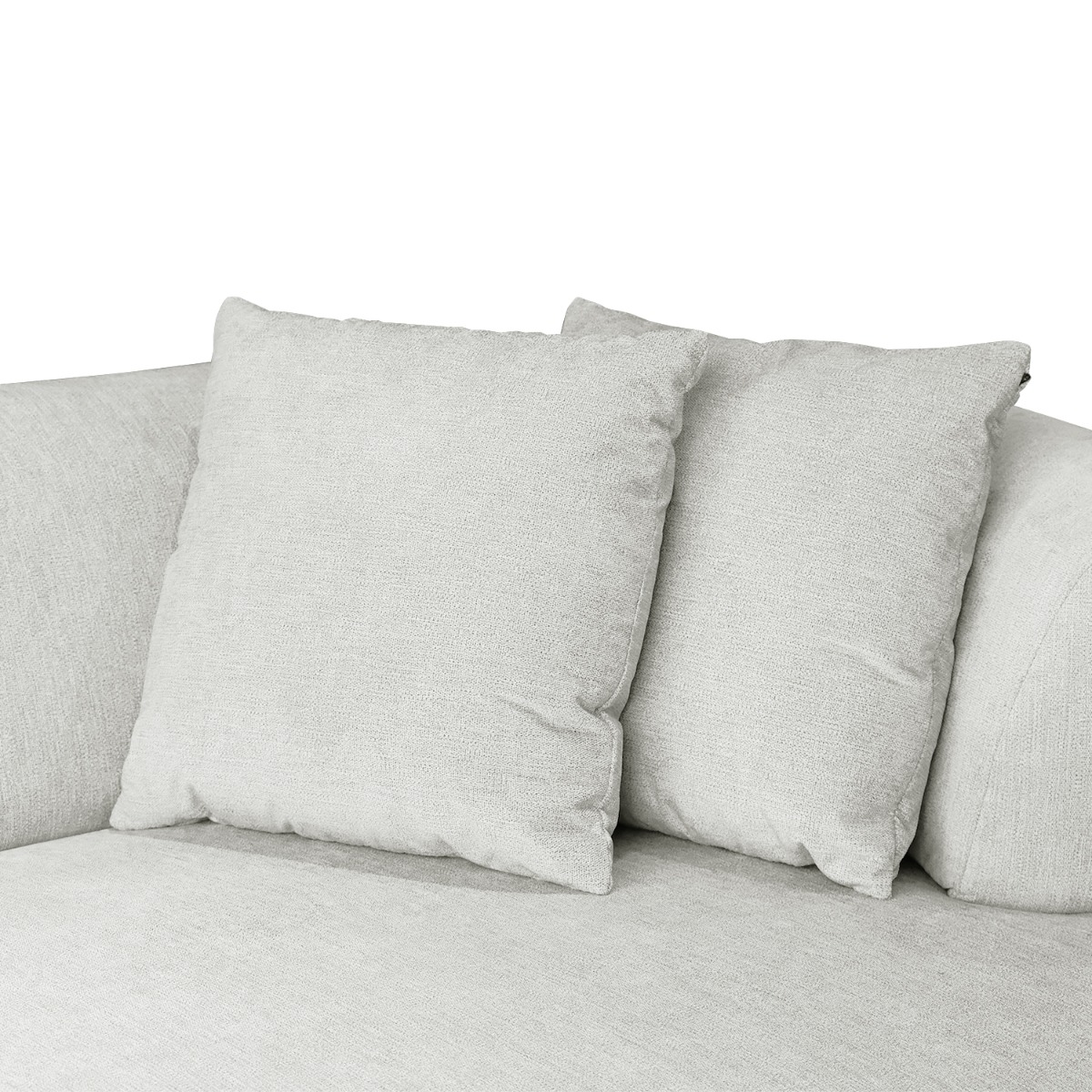 Cleona Sand Grey Curve 4 Seater Sofa