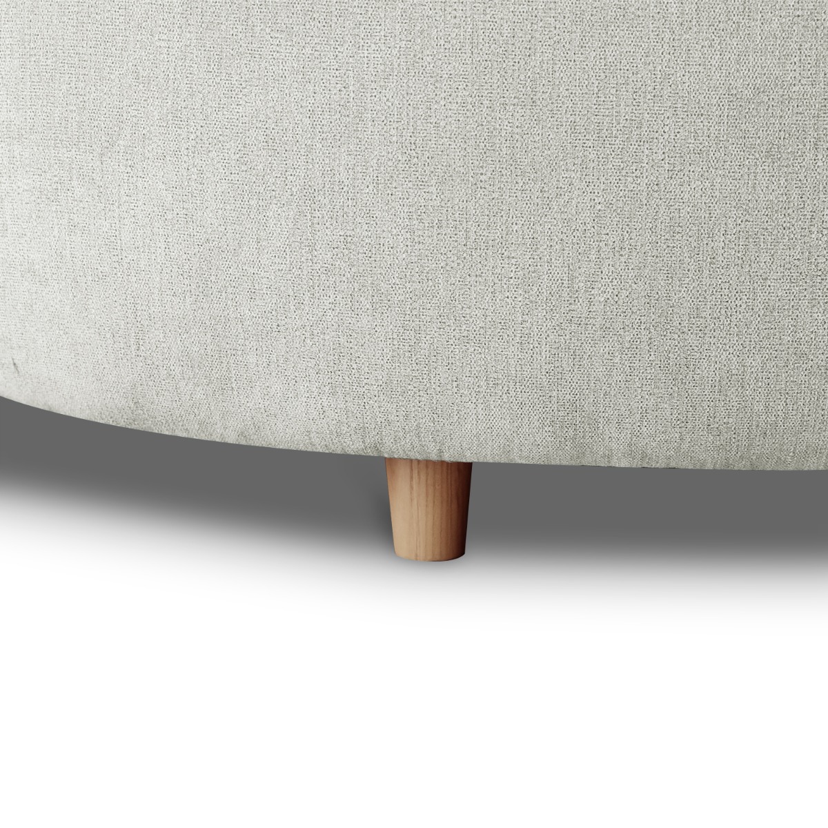 Cleona Sand Grey Curve 4 Seater Sofa