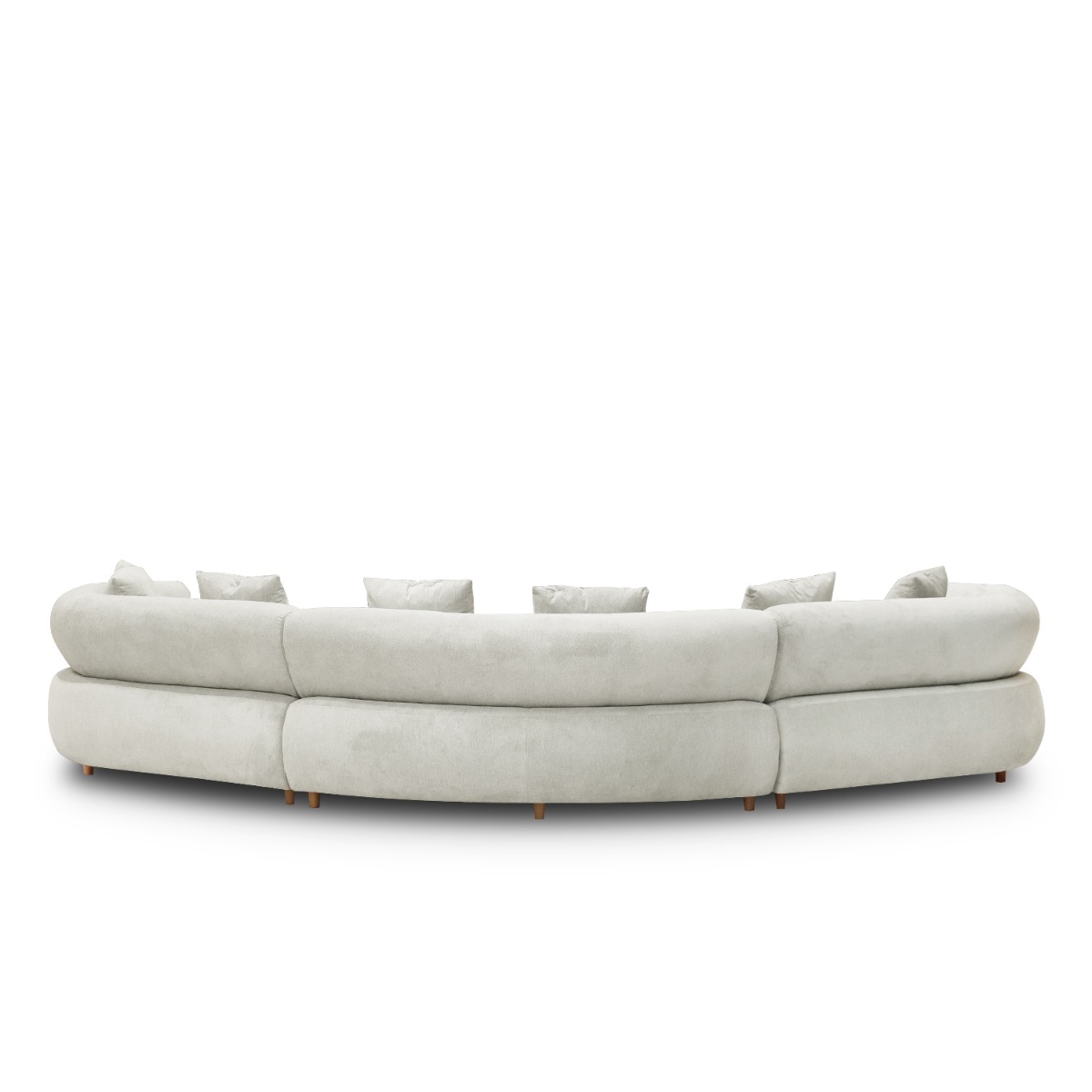 Cleona Sand Grey Curve Corner Sofa