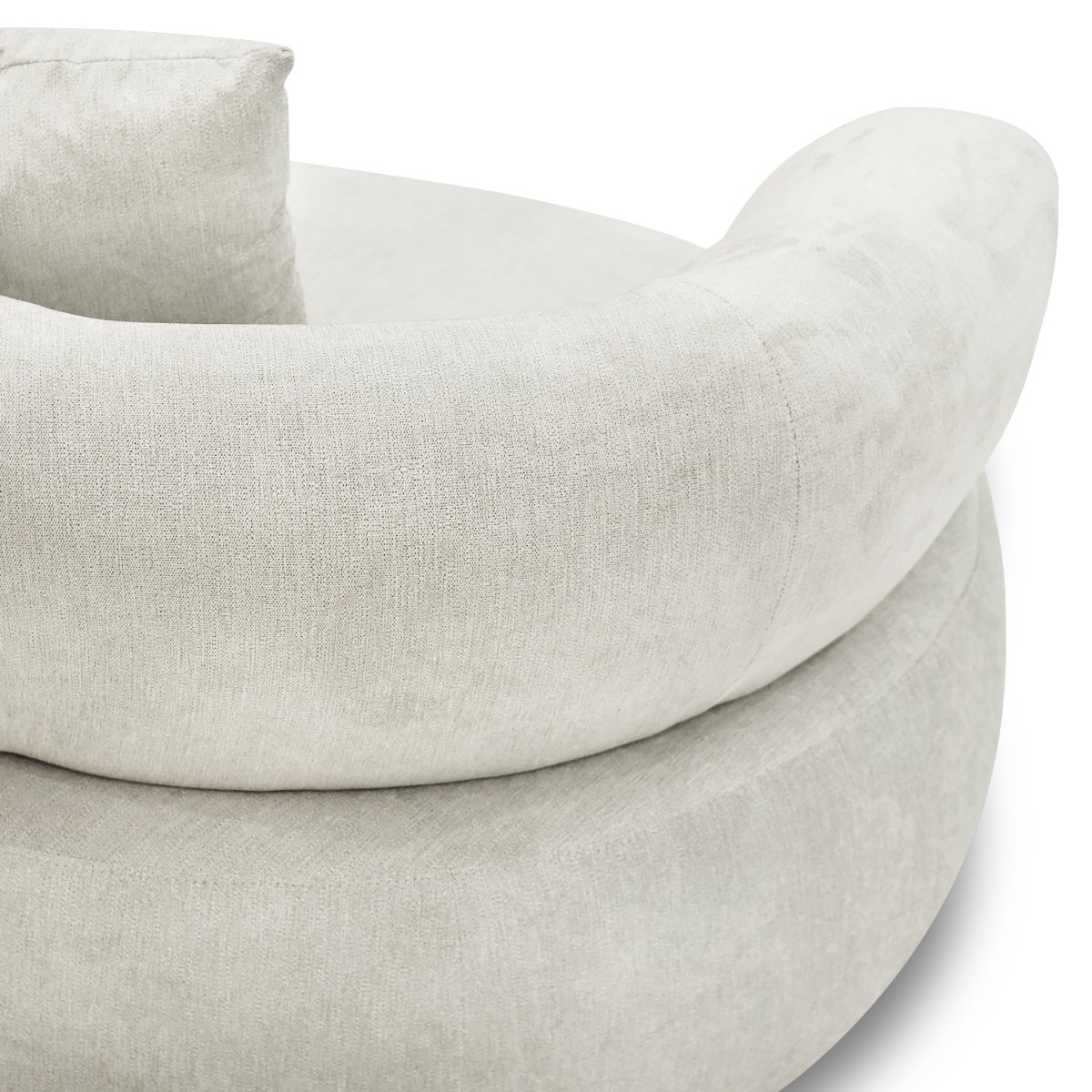Cleona Sand Grey Curve Corner Sofa