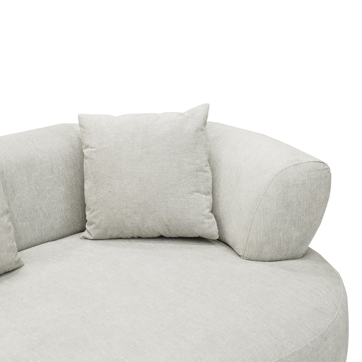 Cleona Sand Grey Curve Corner Sofa