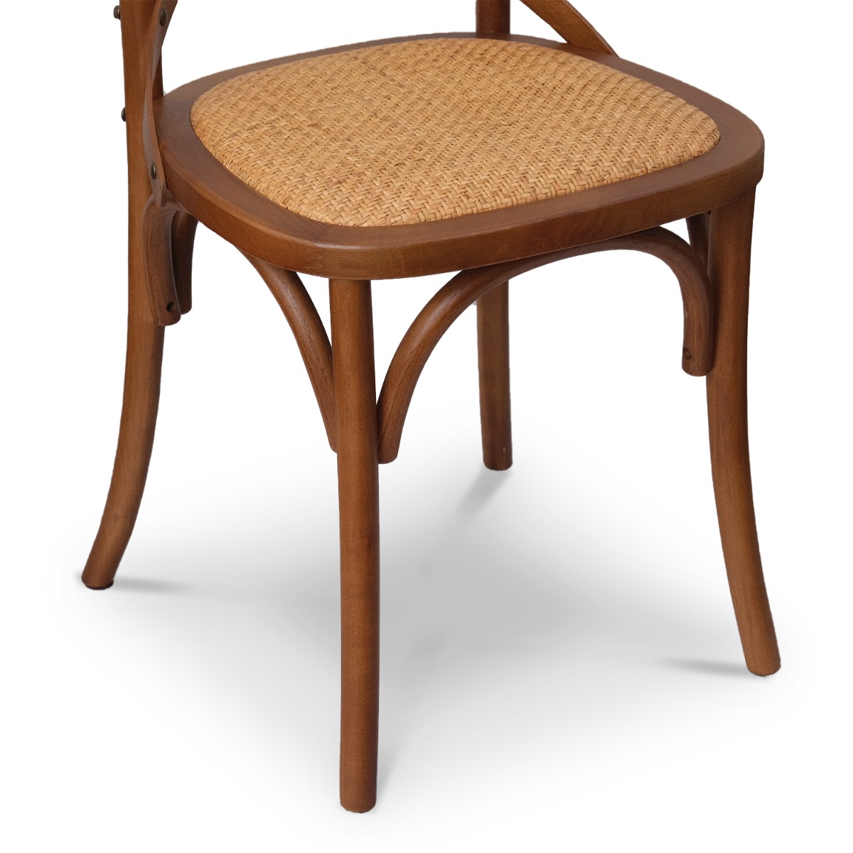 Cross Back Café Dining Chair Brown