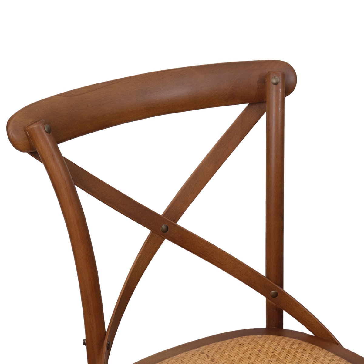 Cross Back Café Dining Chair Brown