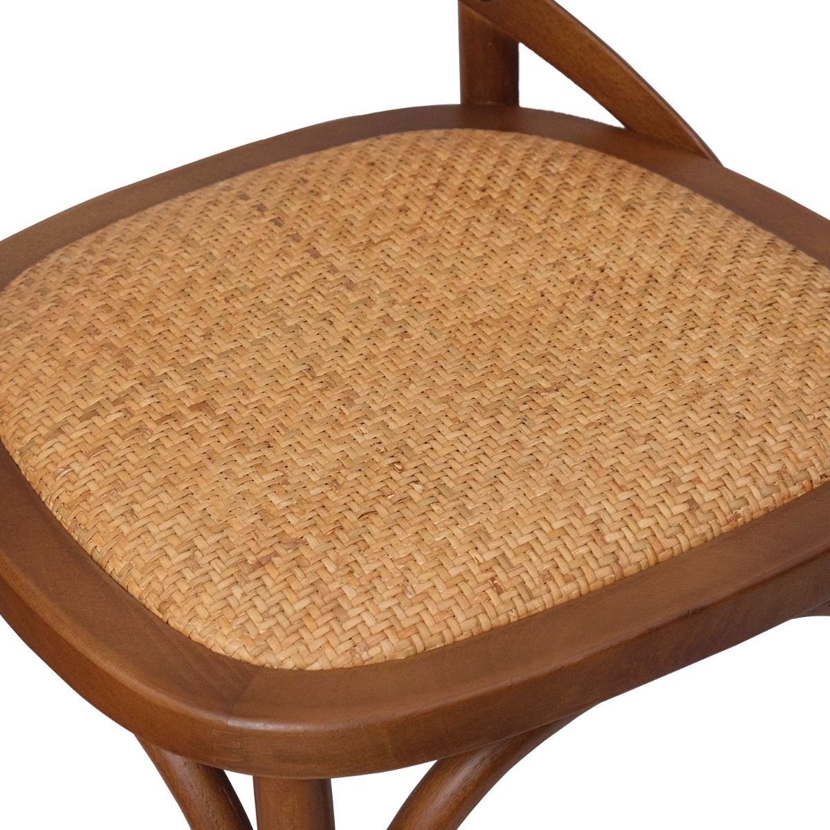 Cross Back Café Dining Chair Brown