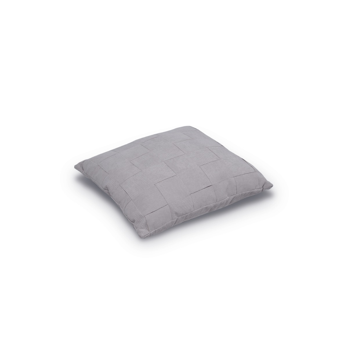 Cross Weave Corduroy Cushion 45x45cm Light Grey
