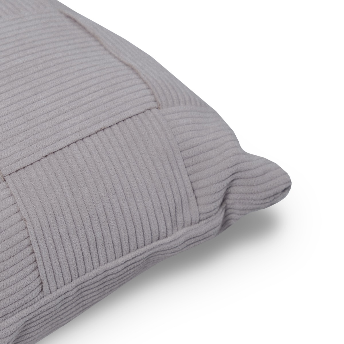 Cross Weave Corduroy Cushion 45x45cm Light Grey