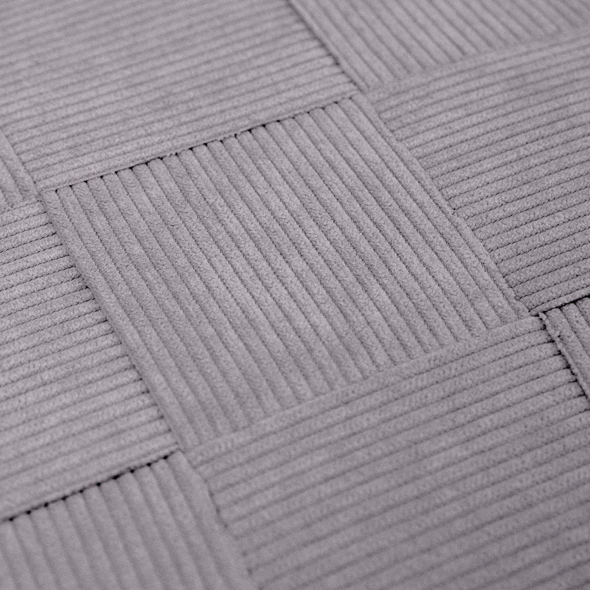 Cross Weave Corduroy Cushion 45x45cm Light Grey