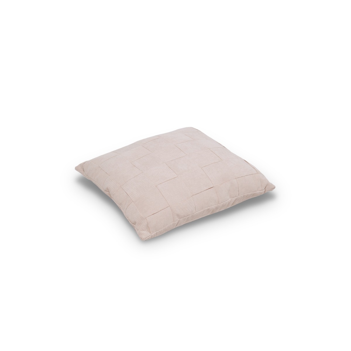 Cross Weave Corduroy Cushion 45x45cm Sand Beige