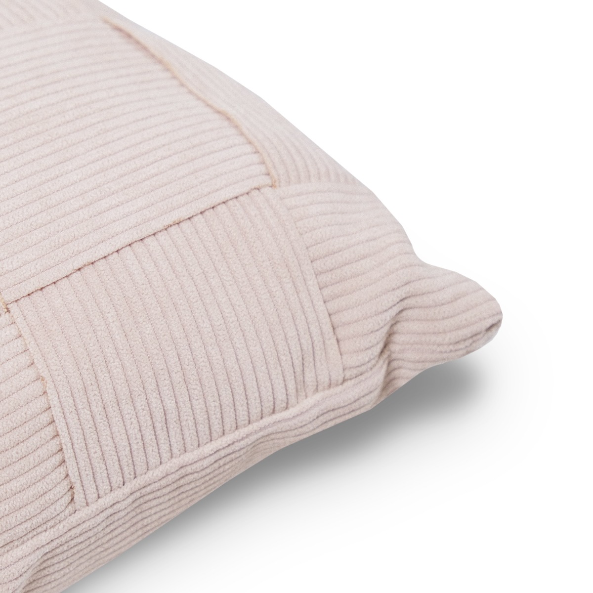 Cross Weave Corduroy Cushion 45x45cm Sand Beige