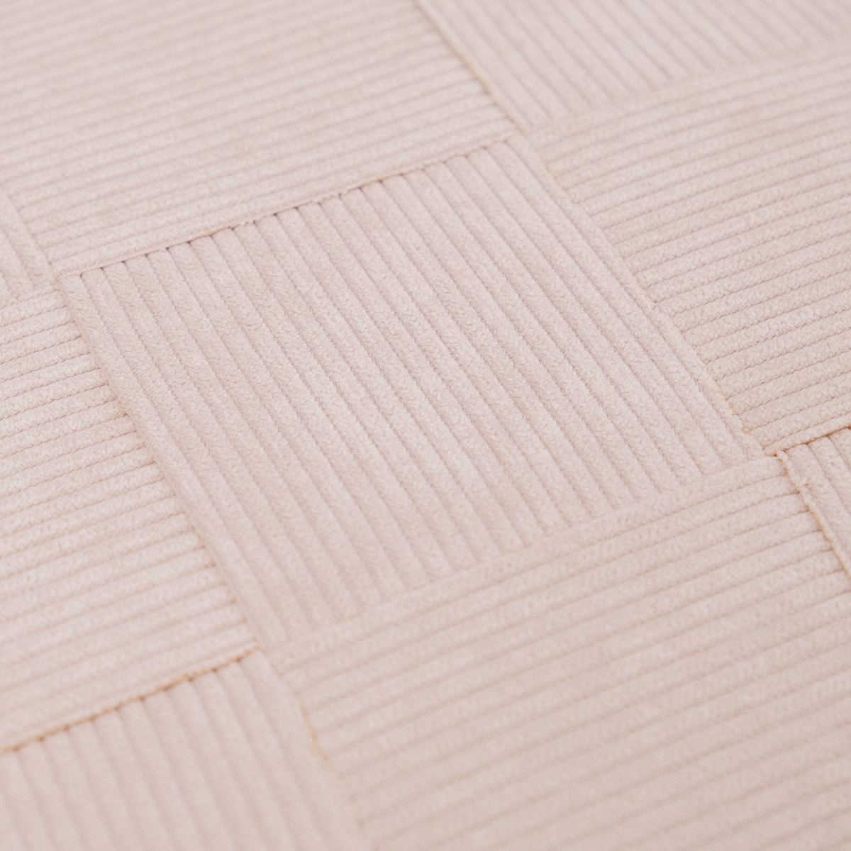 Cross Weave Corduroy Cushion 45x45cm Sand Beige
