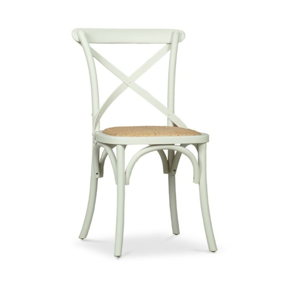 Cross Back Café Dining Chair Rustic Ivory