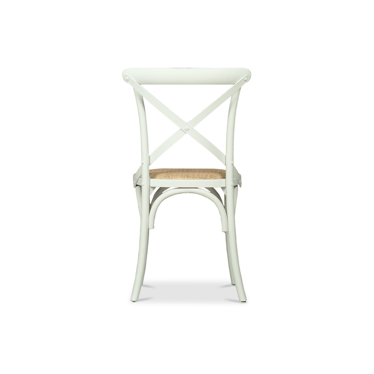 Cross Back Café Dining Chair Rustic Ivory
