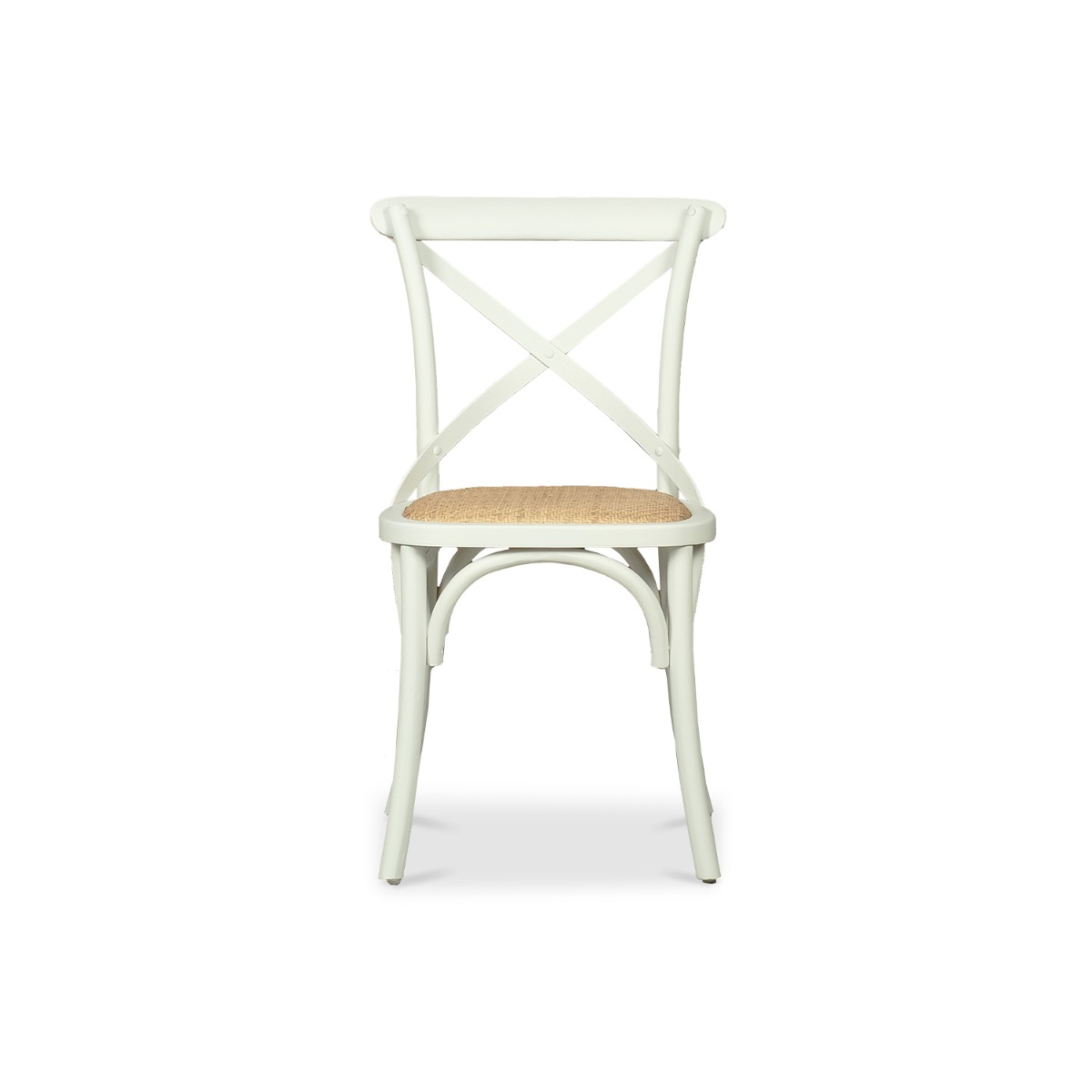 Cross Back Café Dining Chair Rustic Ivory
