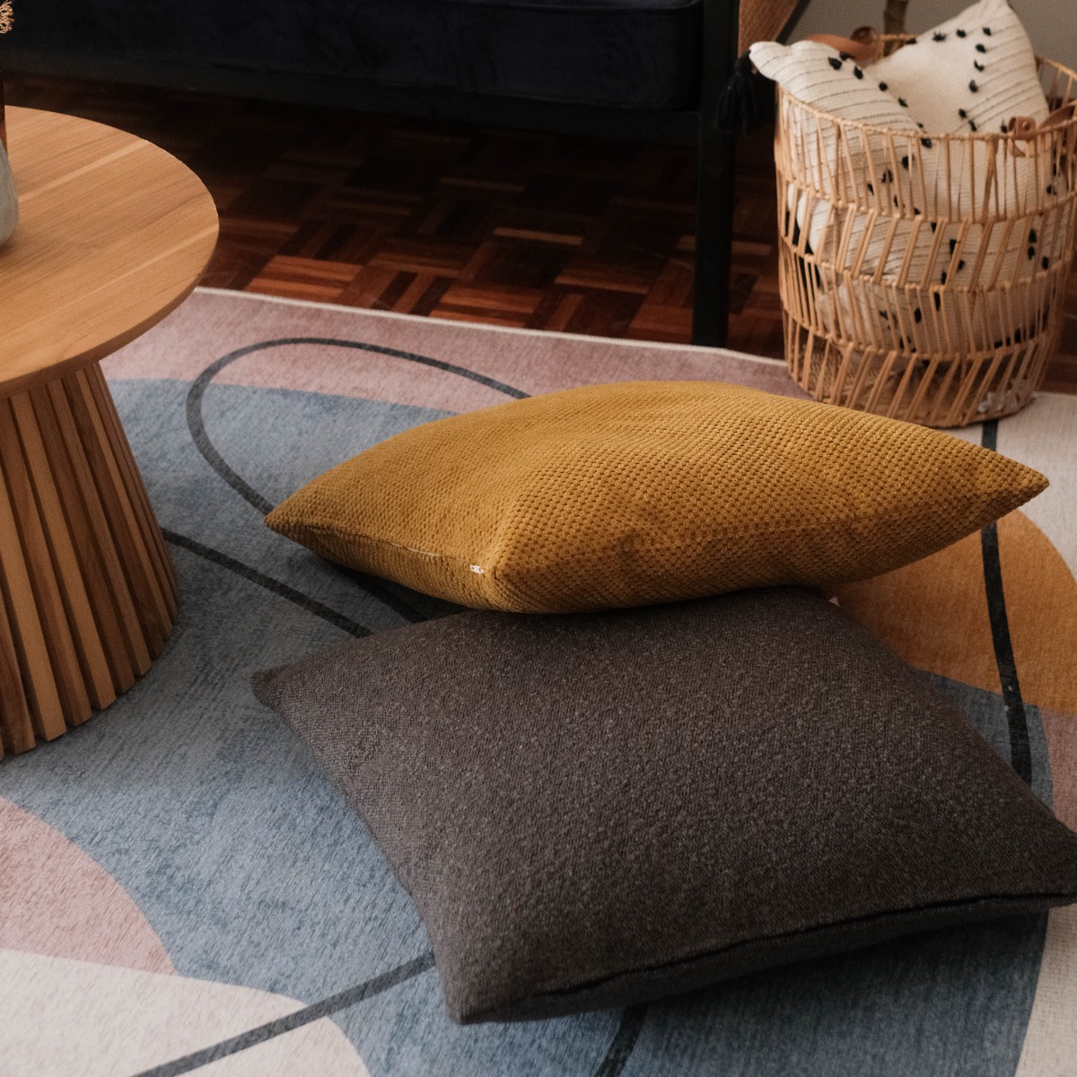 Fraya Mustard Cushion 60x60cm