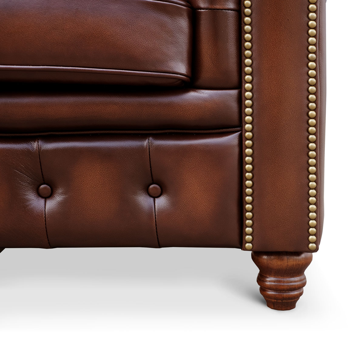 Kinsley Wash-Off Leather Chesterfield 2 Seater Sofa