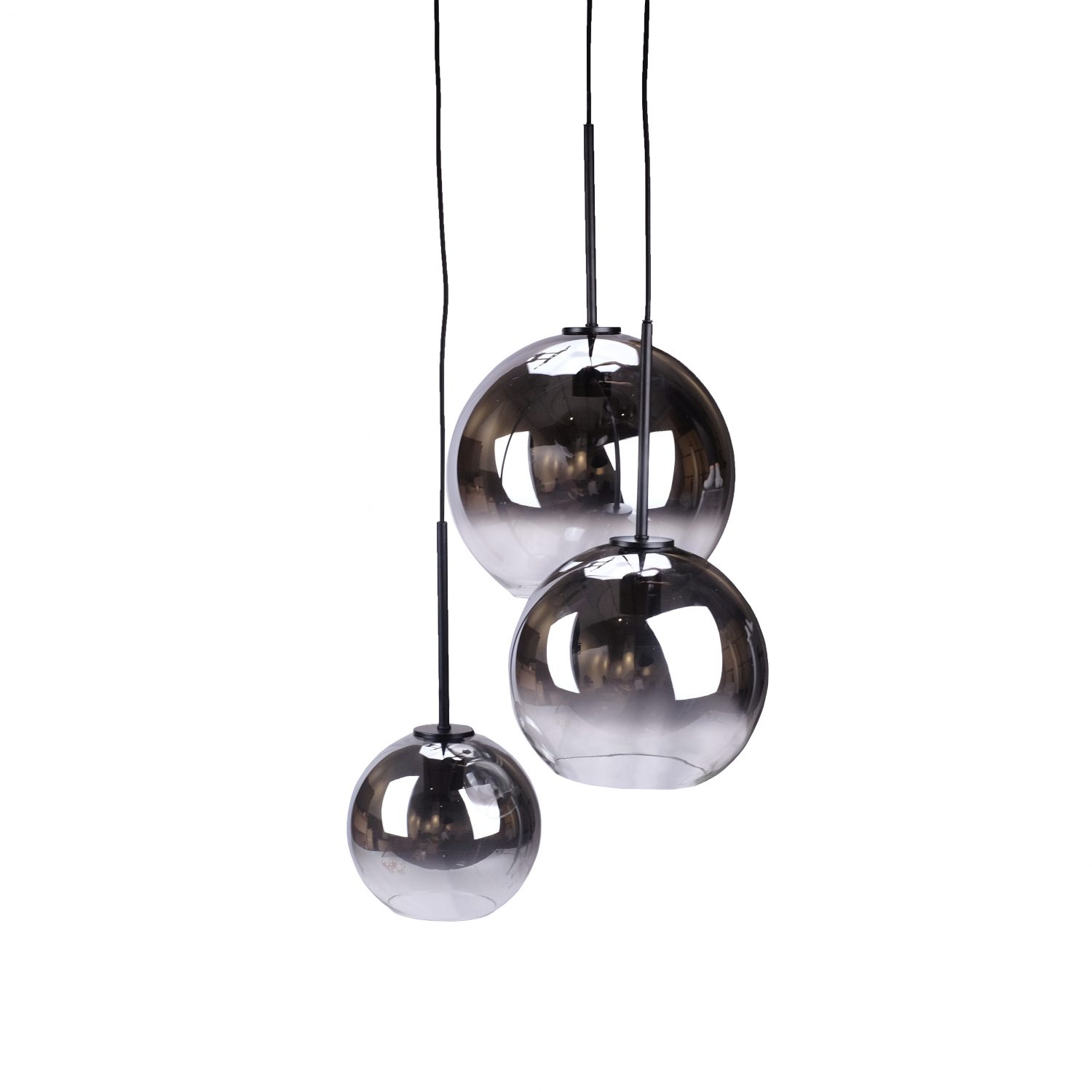 Harbin Smoky Glass Pendant Lamp (Set of 3)