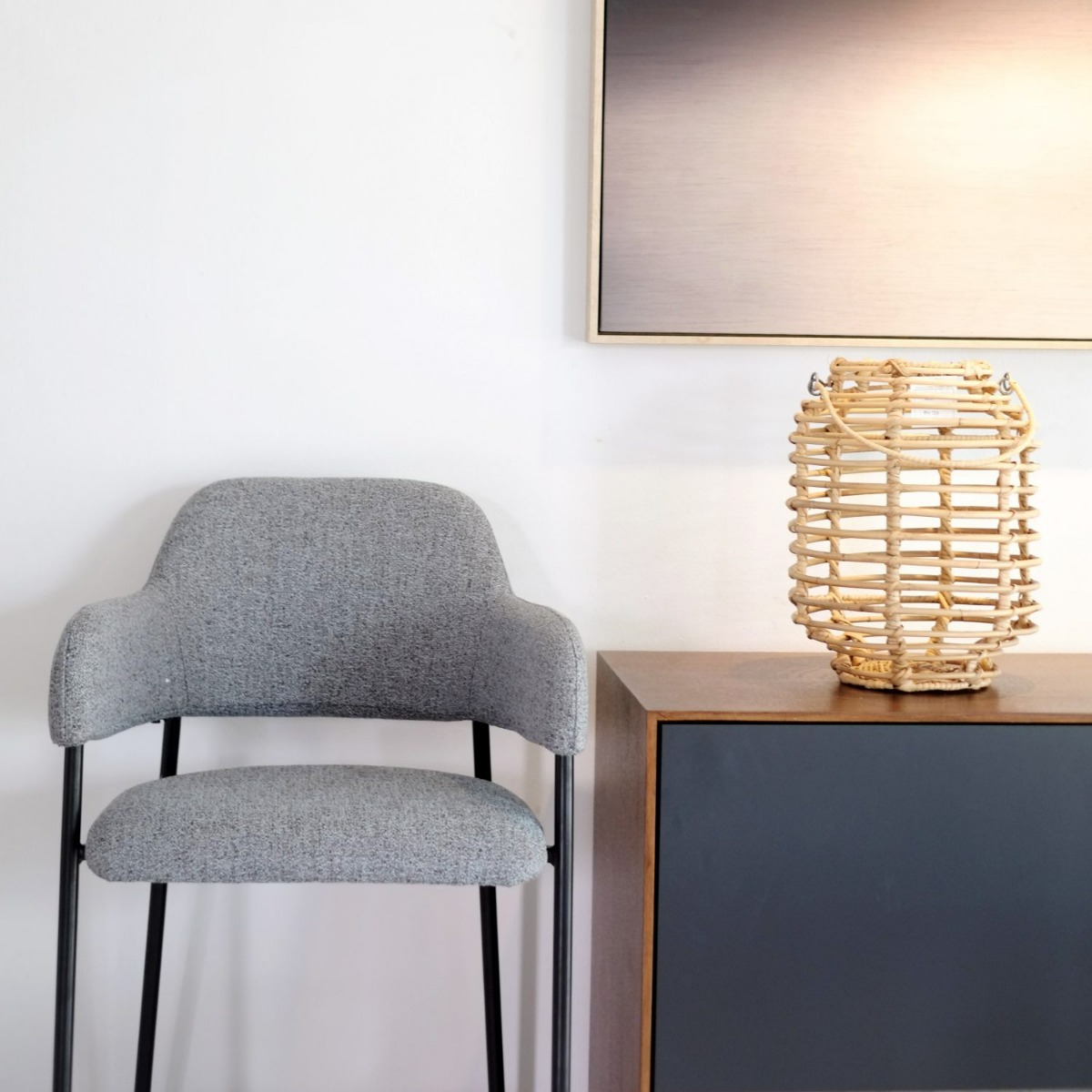 Damien Pebble Gray Bar Stool