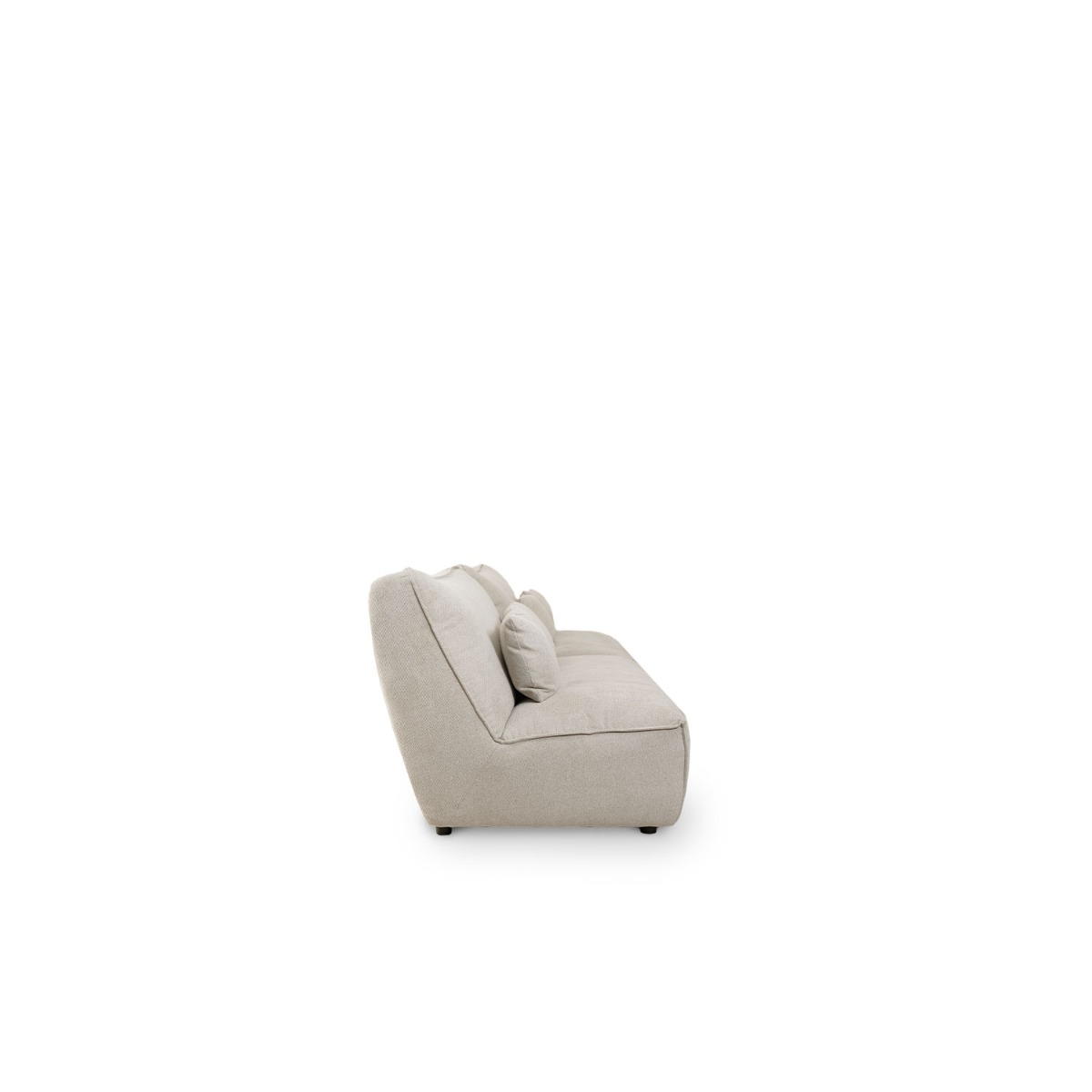 Daphne Stone Grey Wide Armless Sofa