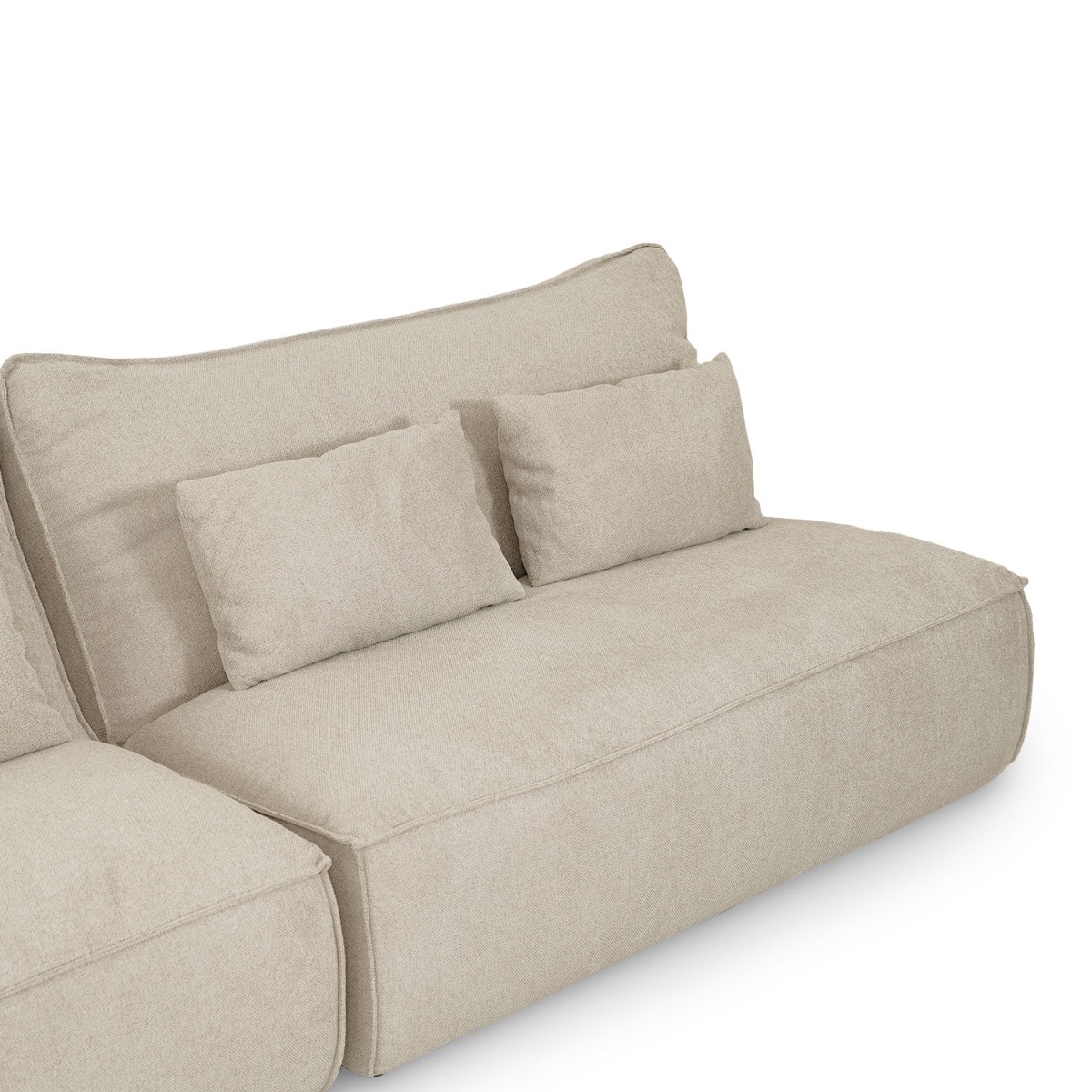 Daphne Stone Grey Wide Armless Sofa