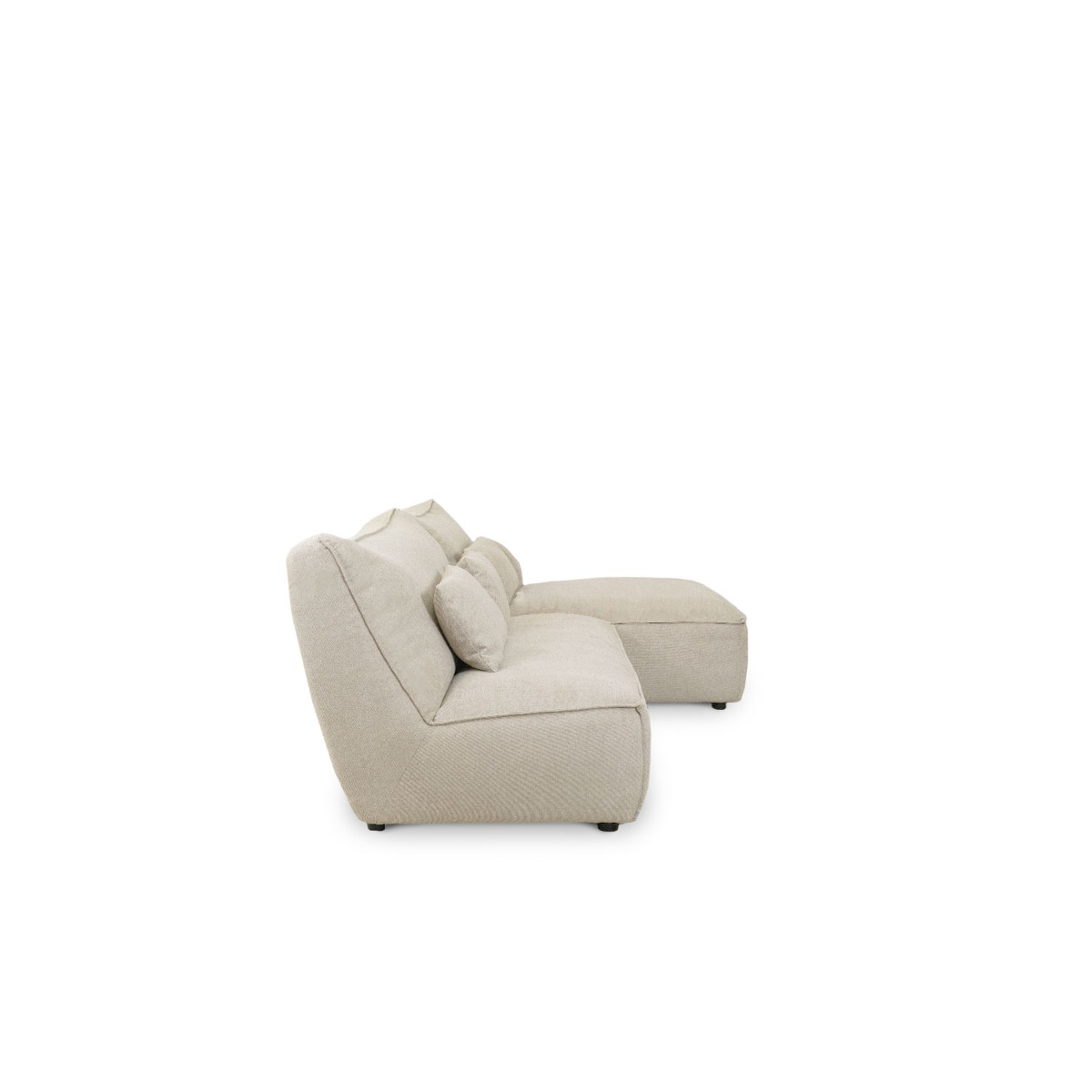 Daphne Stone Grey Armless Sectional Sofa