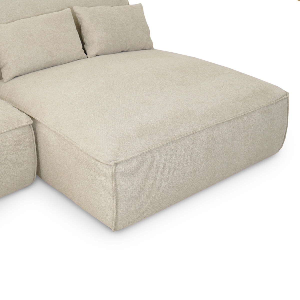 Daphne Stone Grey Armless Sectional Sofa