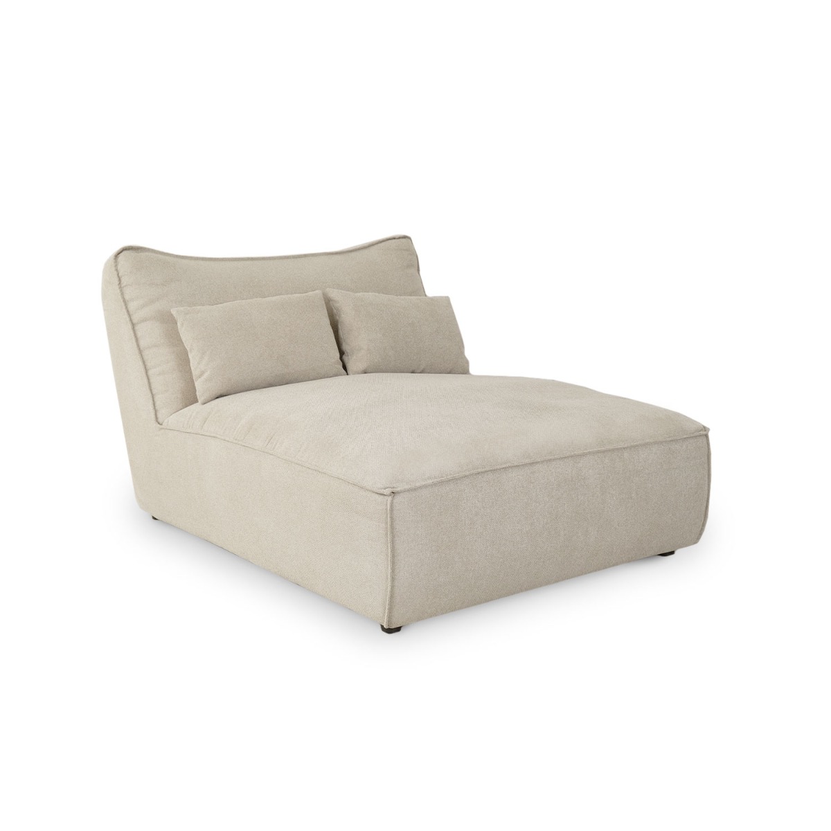 Daphne Stone Grey Modular Armless Chaise