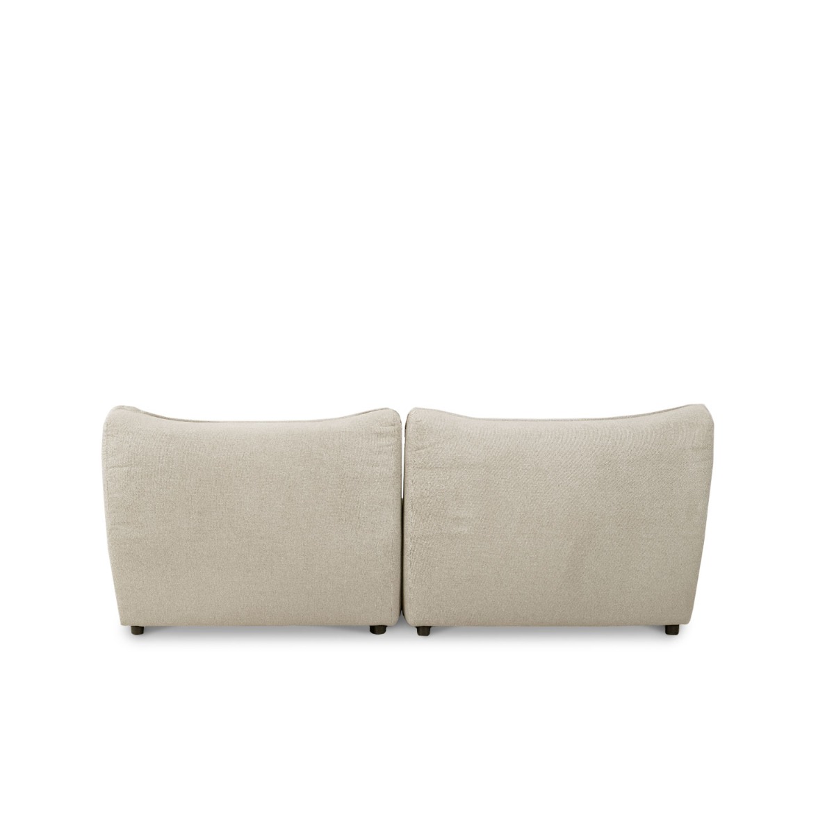Daphne Stone Grey Double Armless Chaise Sofa