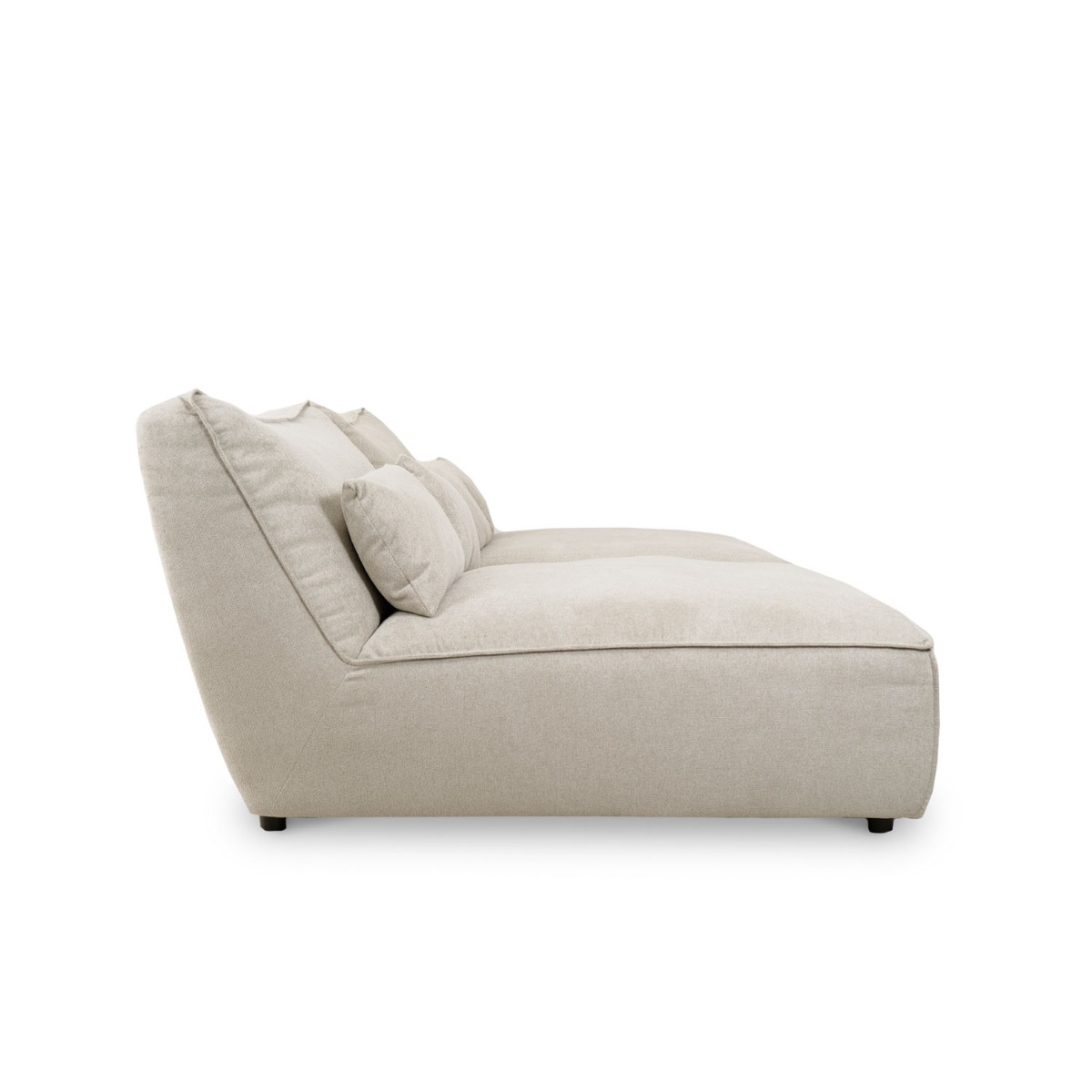Daphne Stone Grey Double Armless Chaise Sofa