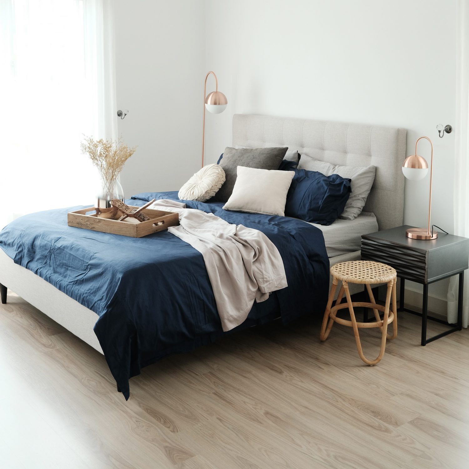 Lillian Oatmeal King Bed