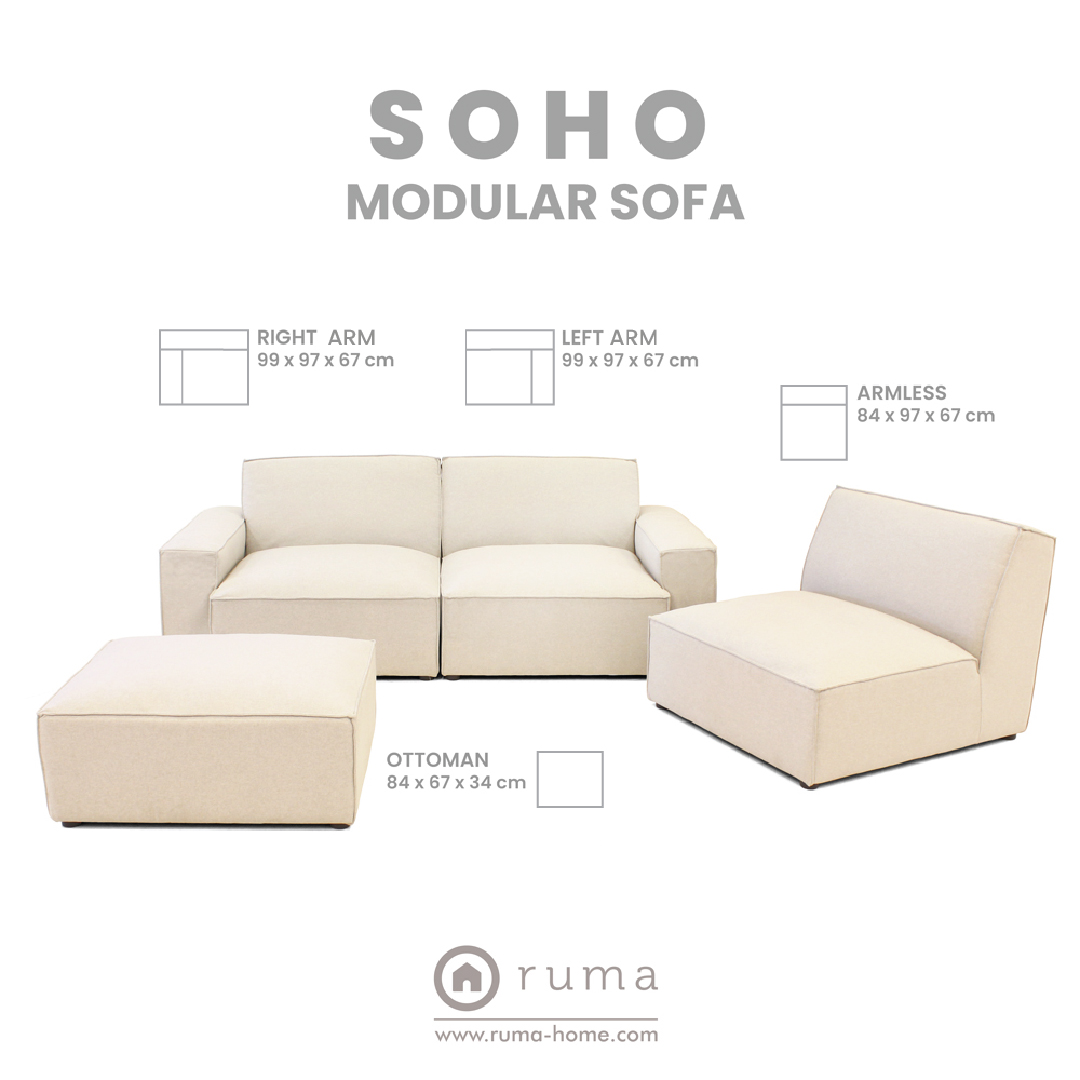 Soho Modular Armless Sofa