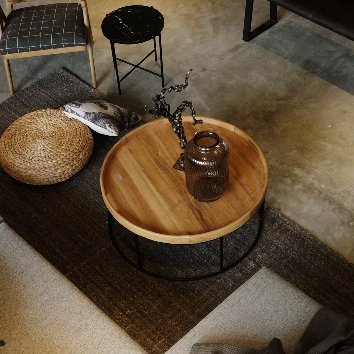 Denver Teak Round Coffee Table Small