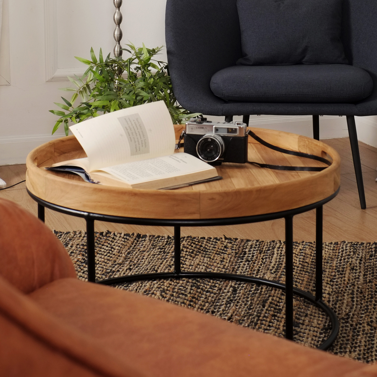 Denver Teak Round Coffee Table Small