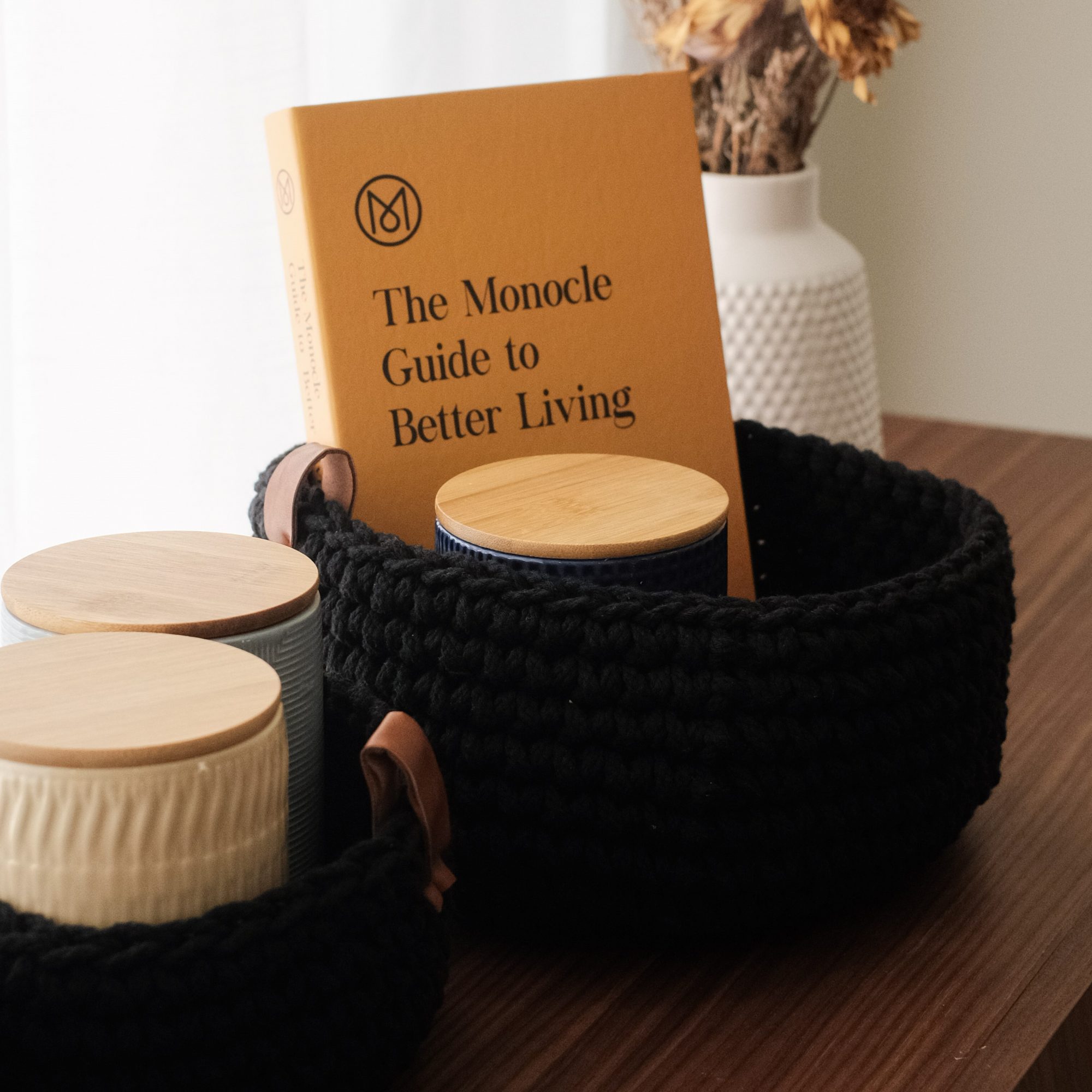 Dana Weaving Basket (Set of 3) - Black