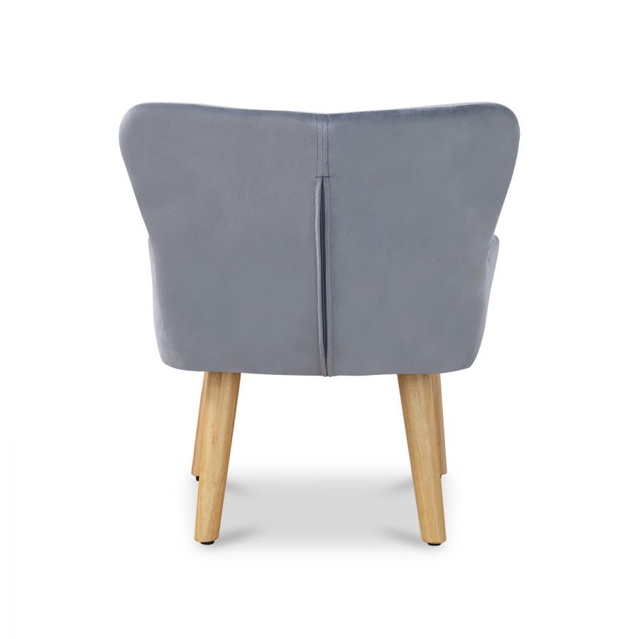 Dolly Kids Mouse Grey Velvet Chair
