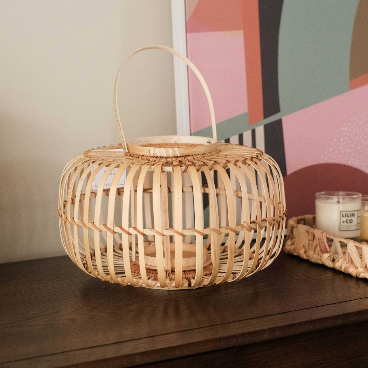 Lucie Bamboo Lantern Small