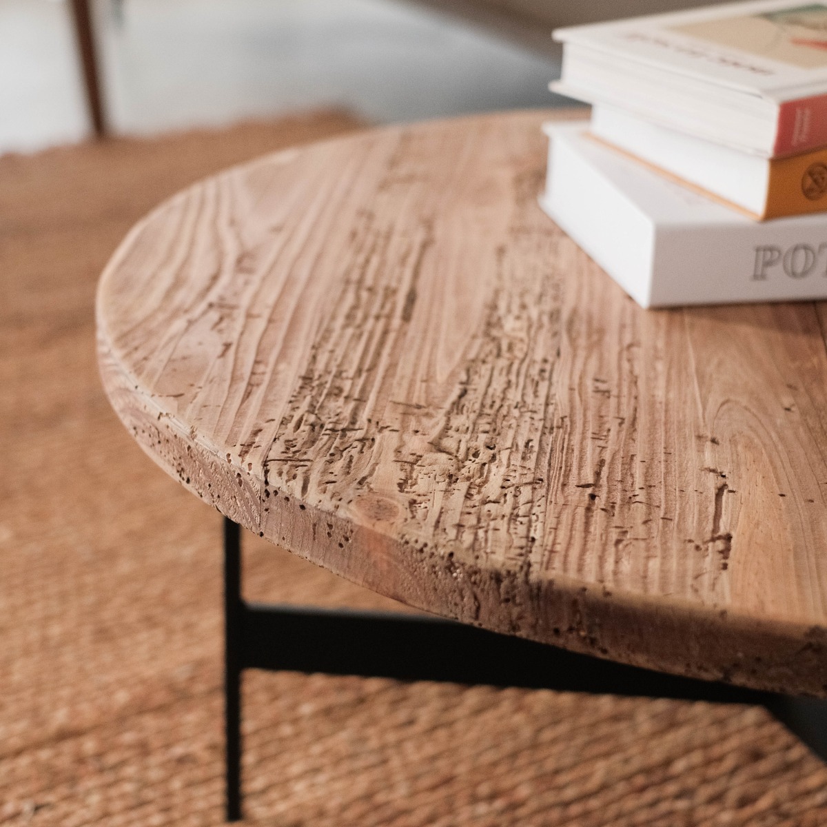 Reclaimed Wood Coffee Table Dia 70cm