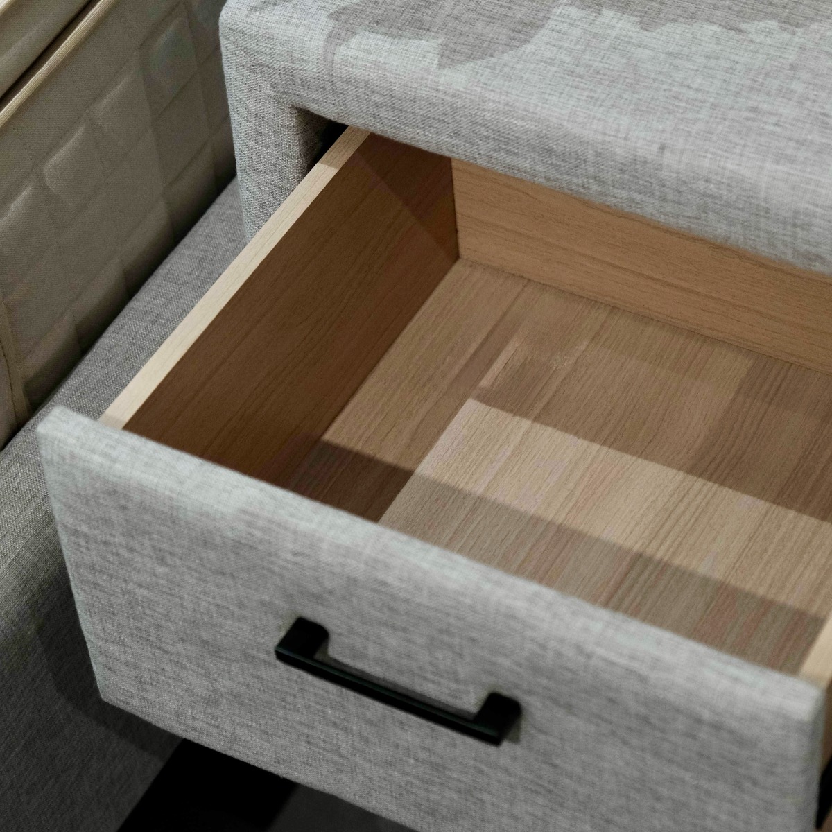 Lillian Oatmeal Bedside Table