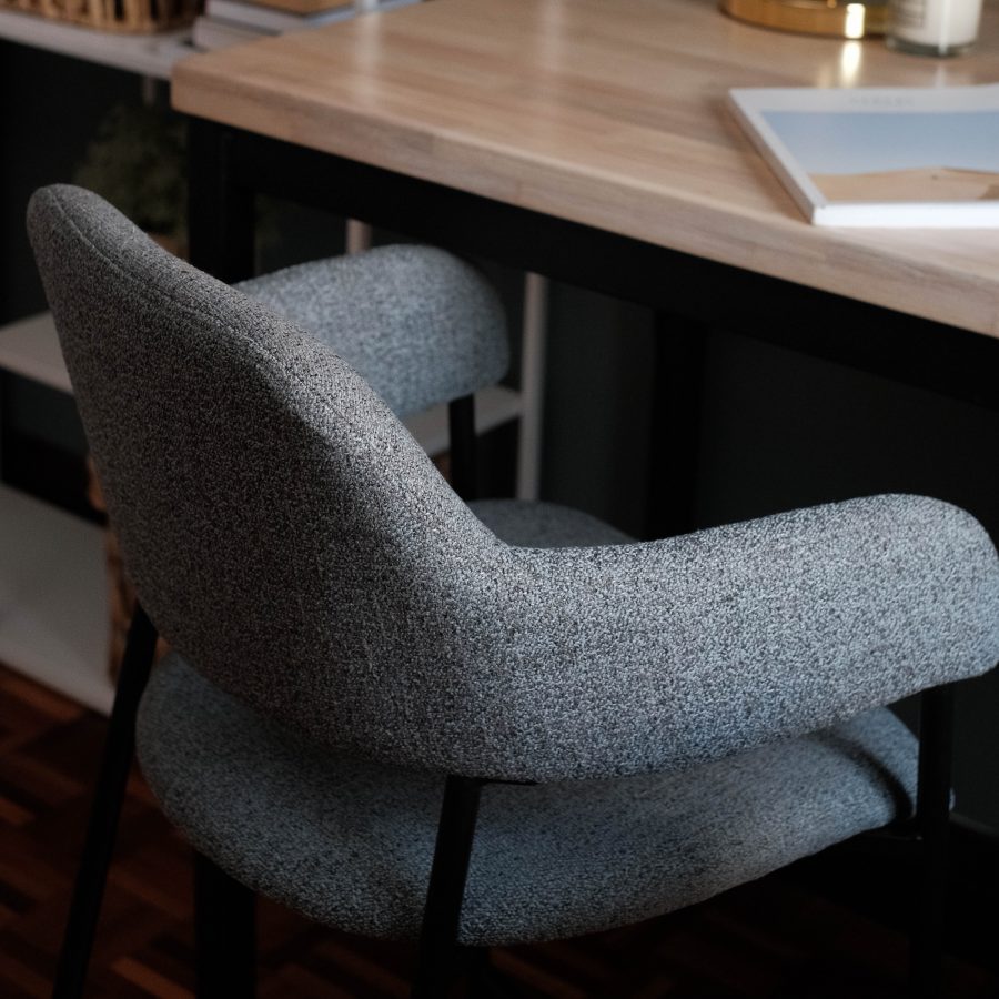 Damien Pebble Gray Counter Stool