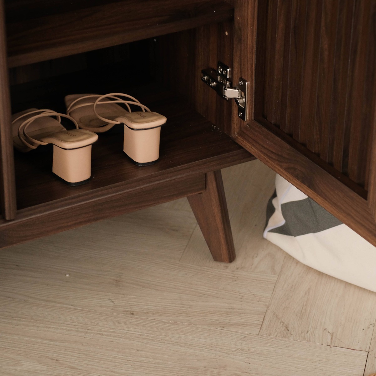 Linear Dark Brown 2 Doors Cabinet
