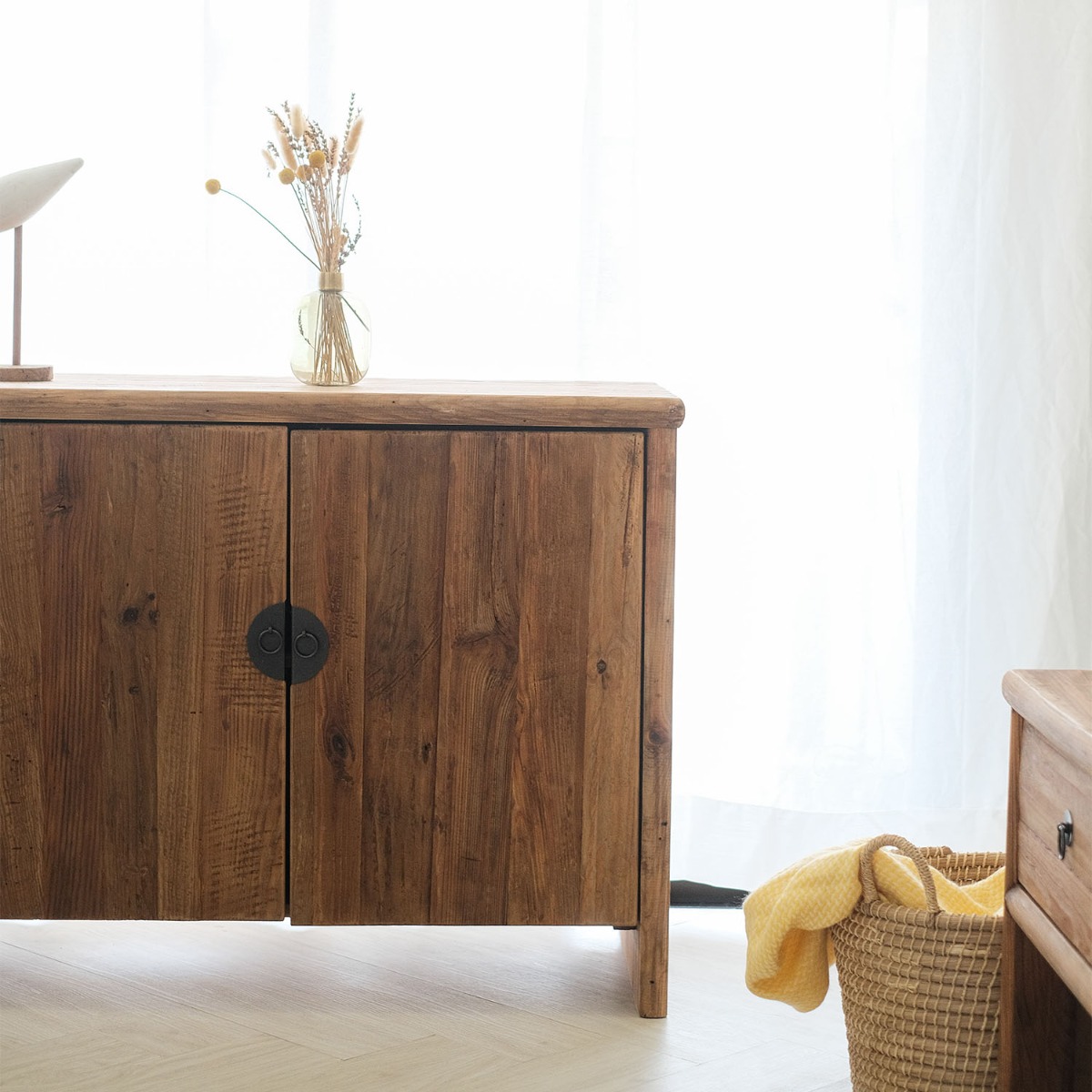 Reclaimed Wood 4 Doors Sideboard