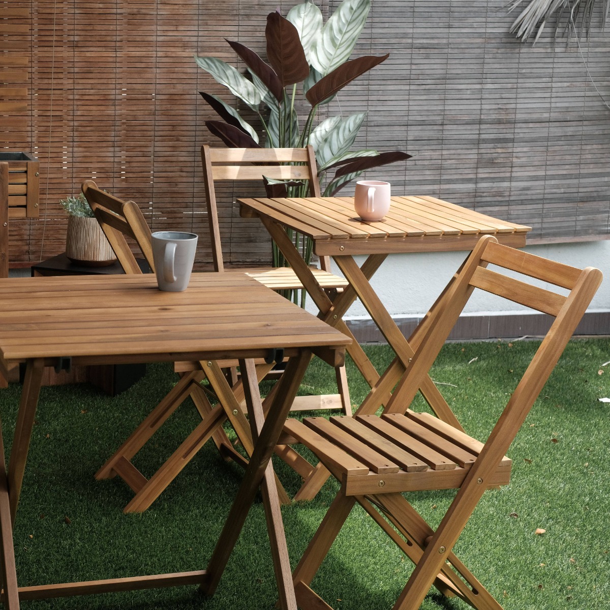 Freesia Outdoor 1+2 Dining Set - Square Table