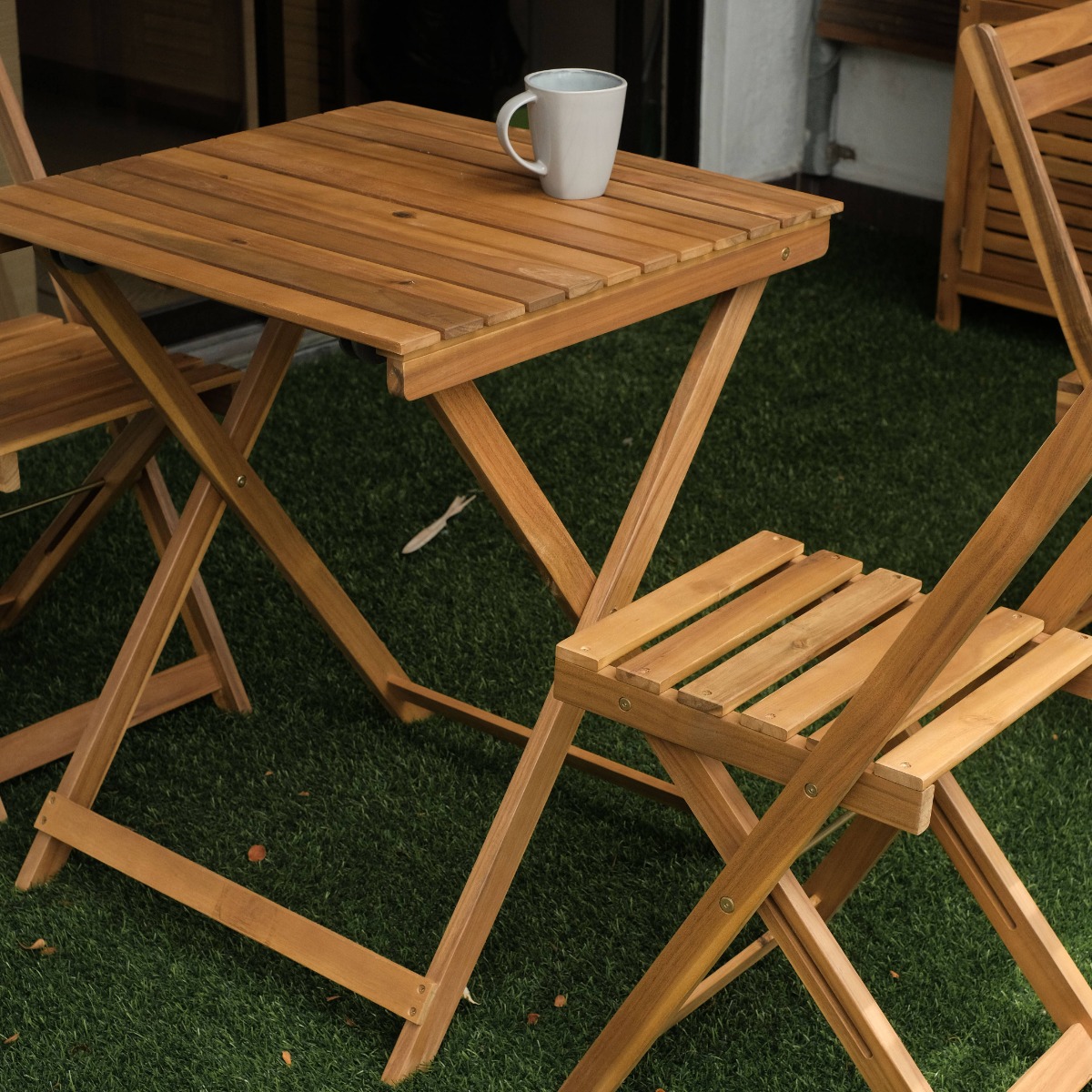 Freesia Outdoor 1+2 Dining Set - Square Table