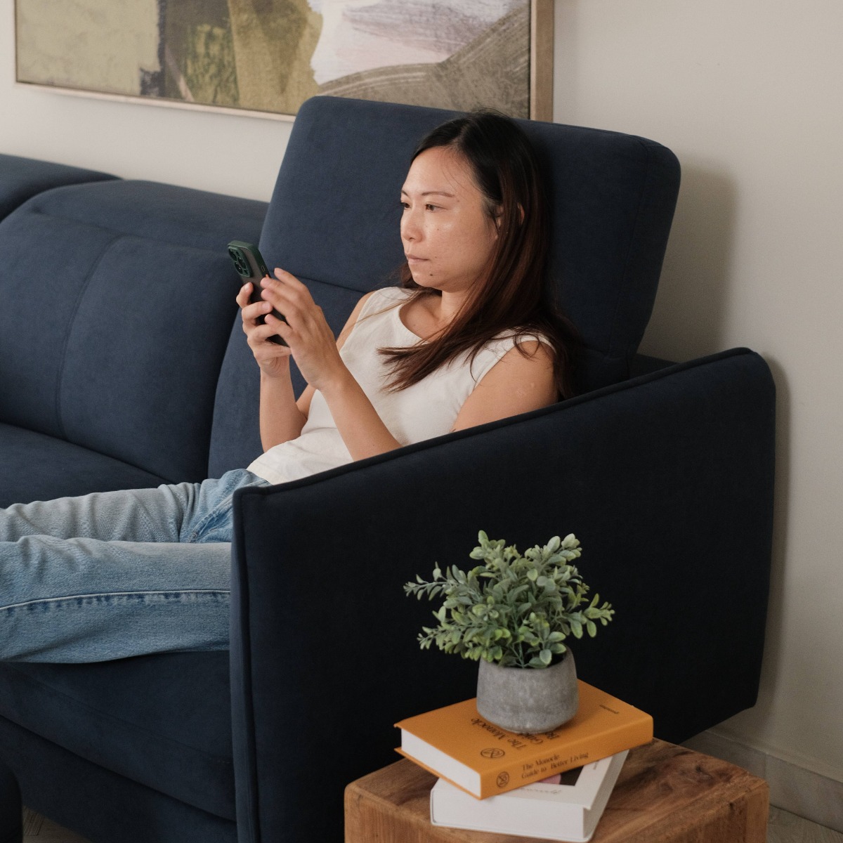 Harper Midnight Blue 3 Seater Sofa (Markdown)
