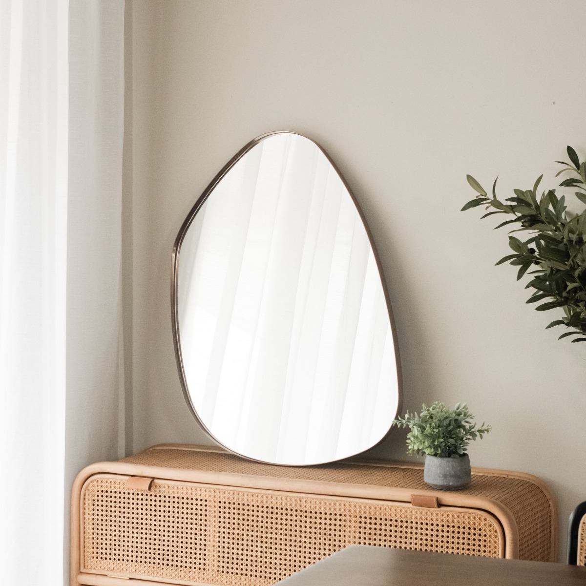 Erised Copper Organic Shape Mirror