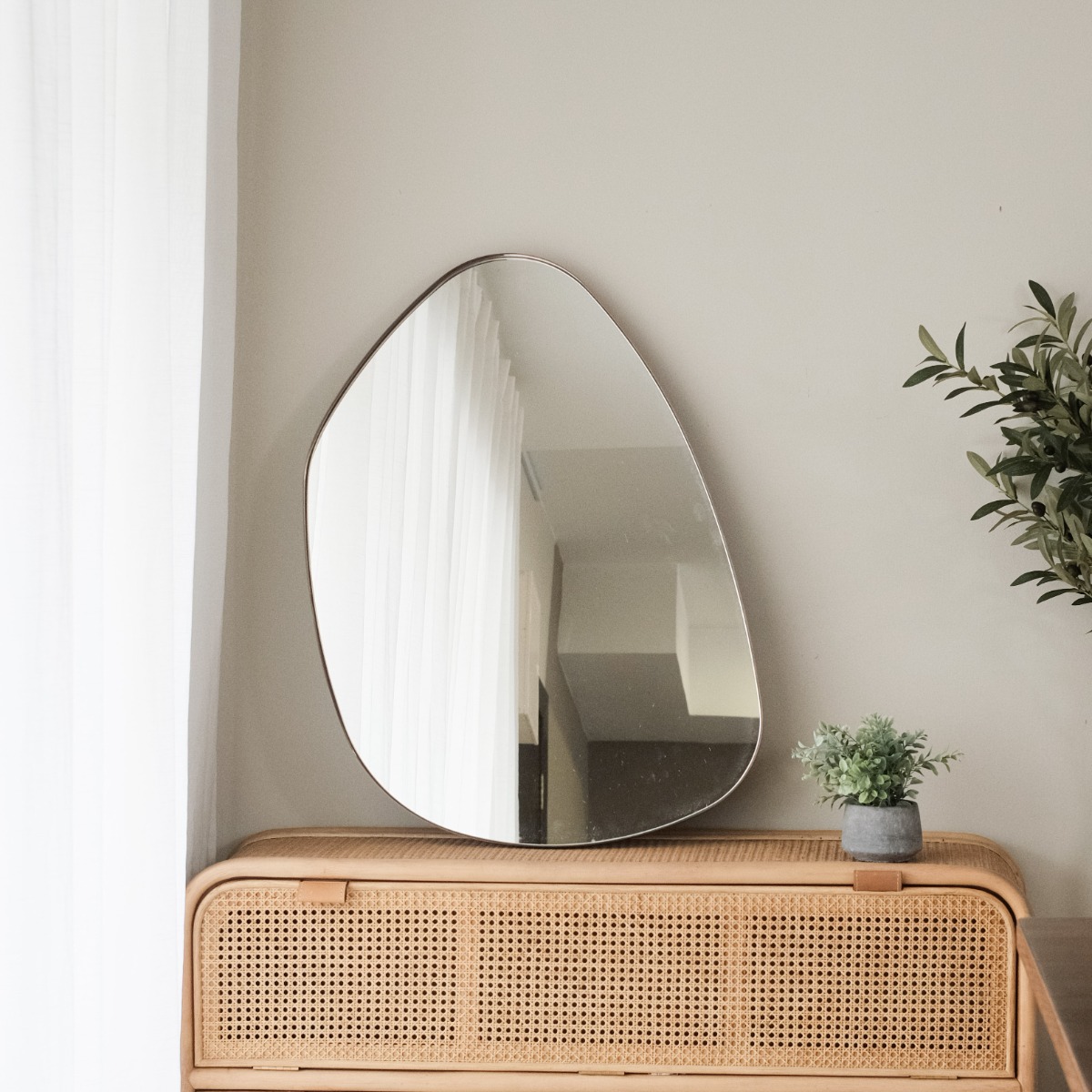 Erised Copper Organic Shape Mirror