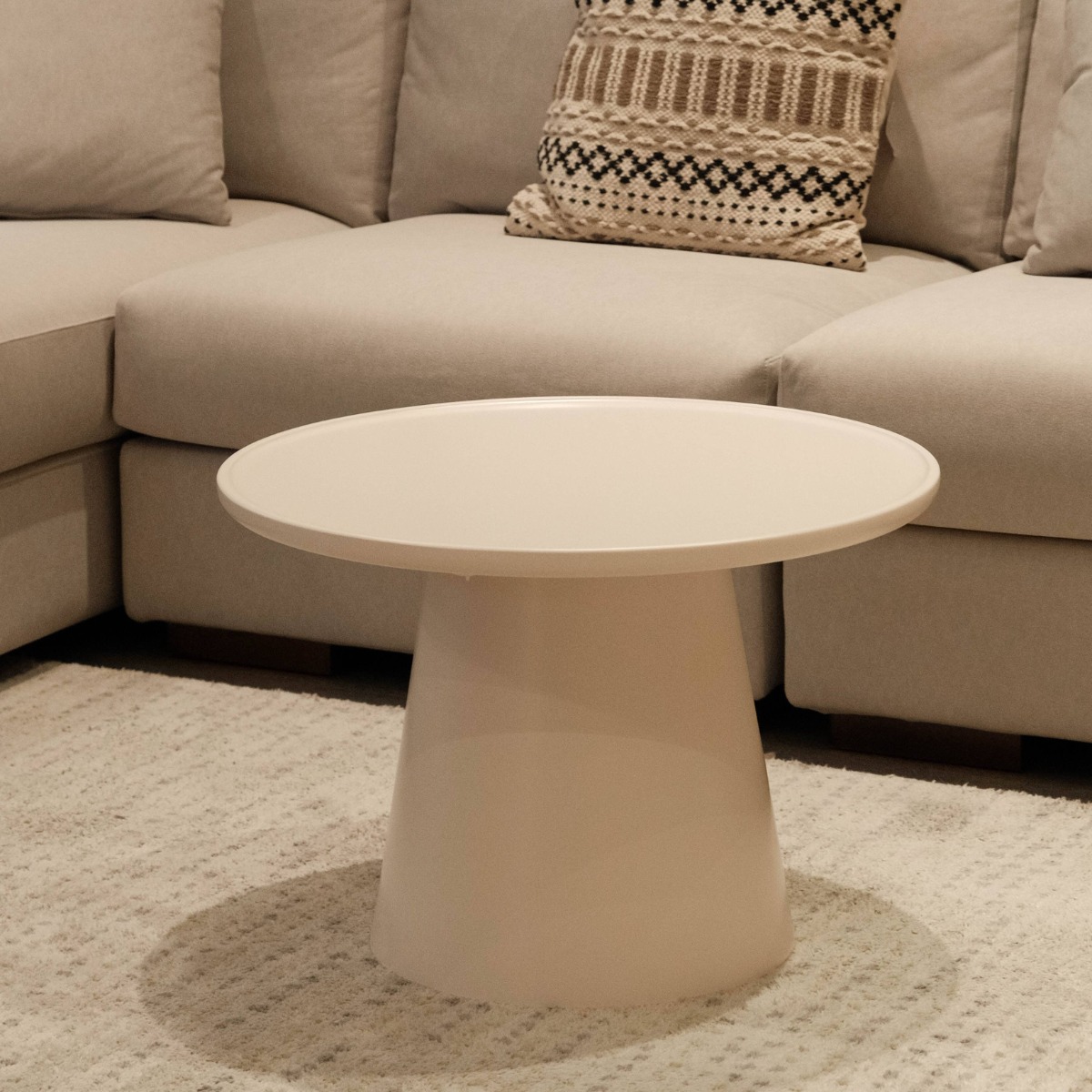 Orb Cream Round Coffee Table