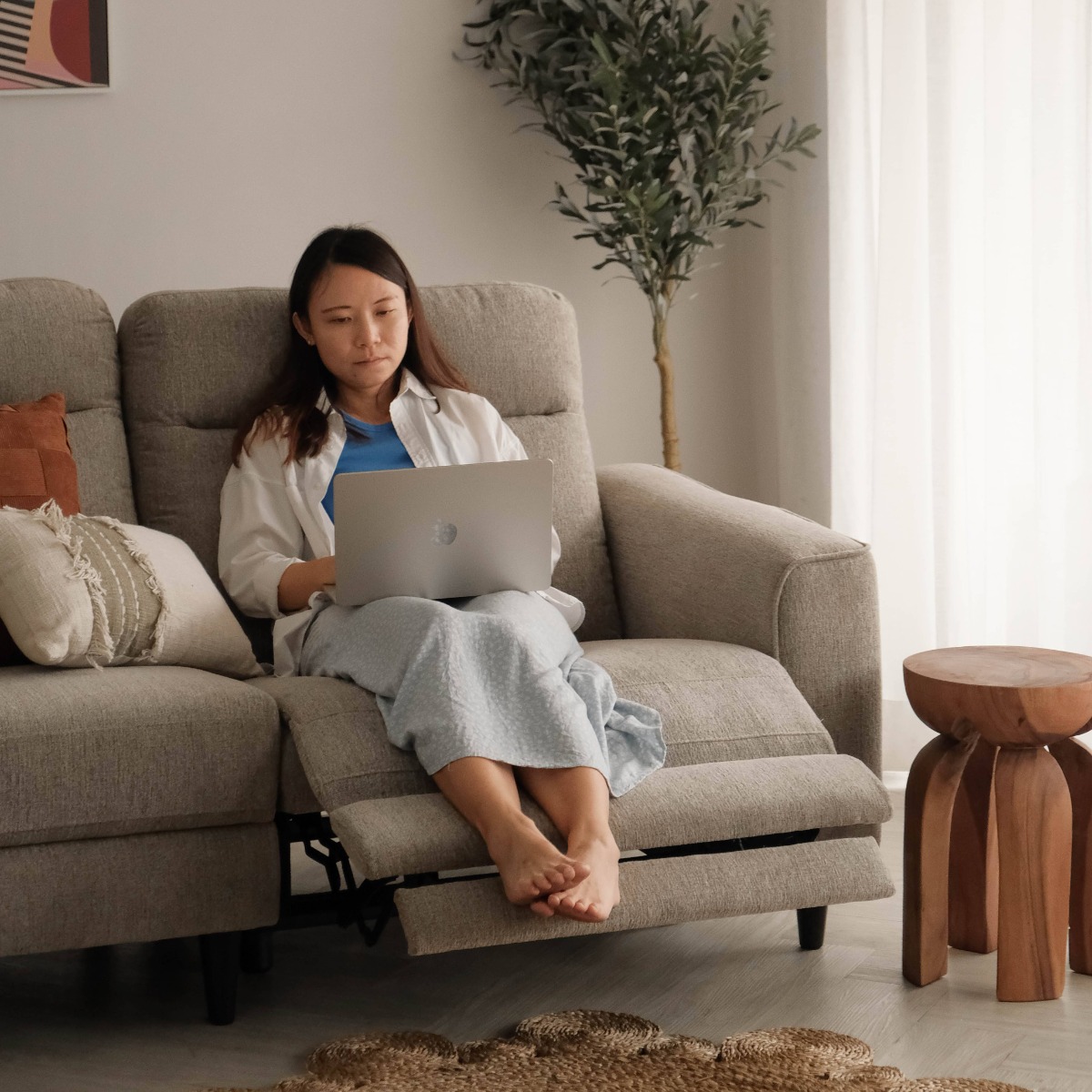 Linus Stone Grey Right Sectional Power Reclining Sofa