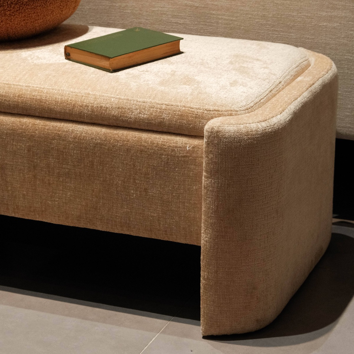 Candra Champagne Storage Bench