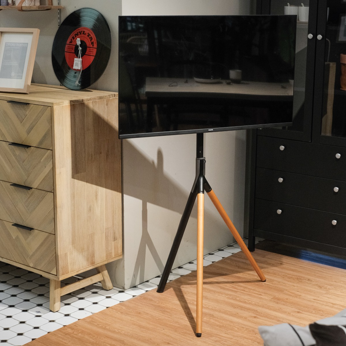 Etta Black Tripod TV Stand